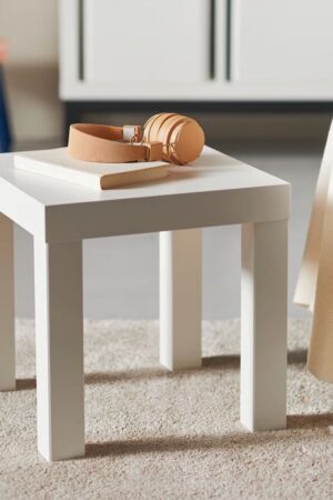 Bedside Table White Small