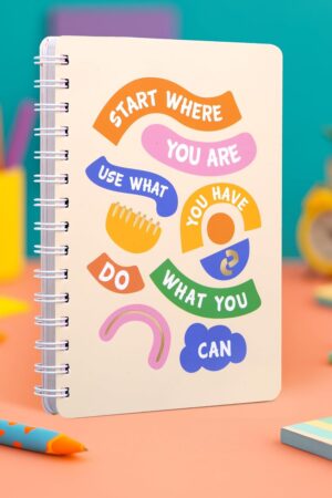 A5 Yearly Planner 2026 | Wiro-Bound | Includes 160+ Stickers | 256 Undated Pages