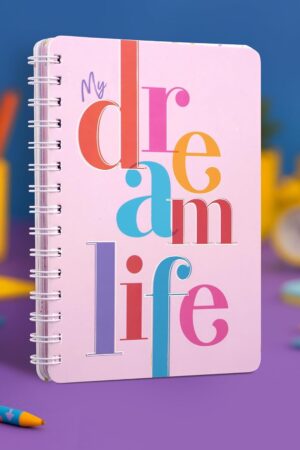 A5 Wiro Bound Hard Cover | 100+ Stickers | Planner with Activity Pages, Tear-Away Note & Quote Cards, To-Do Lists | 216 Ruled Pages