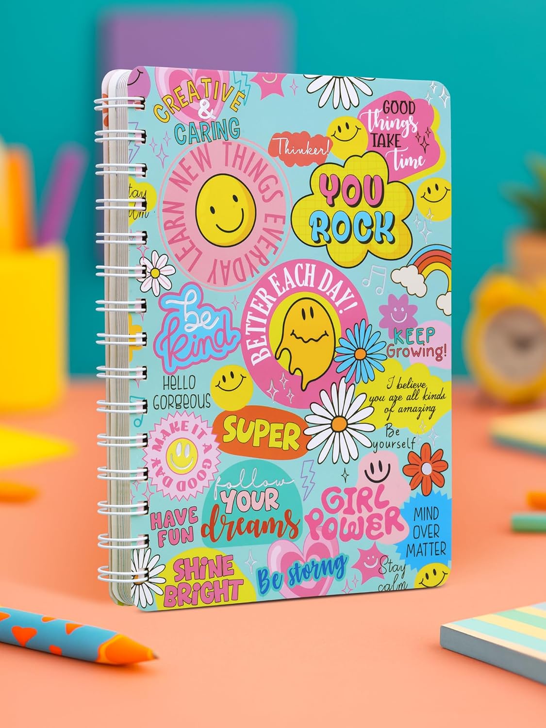 A5 Wiro-Bound Planner | with 160+ Stickers | Dream Life Planner for Women & Girls | 256 Undated Pages