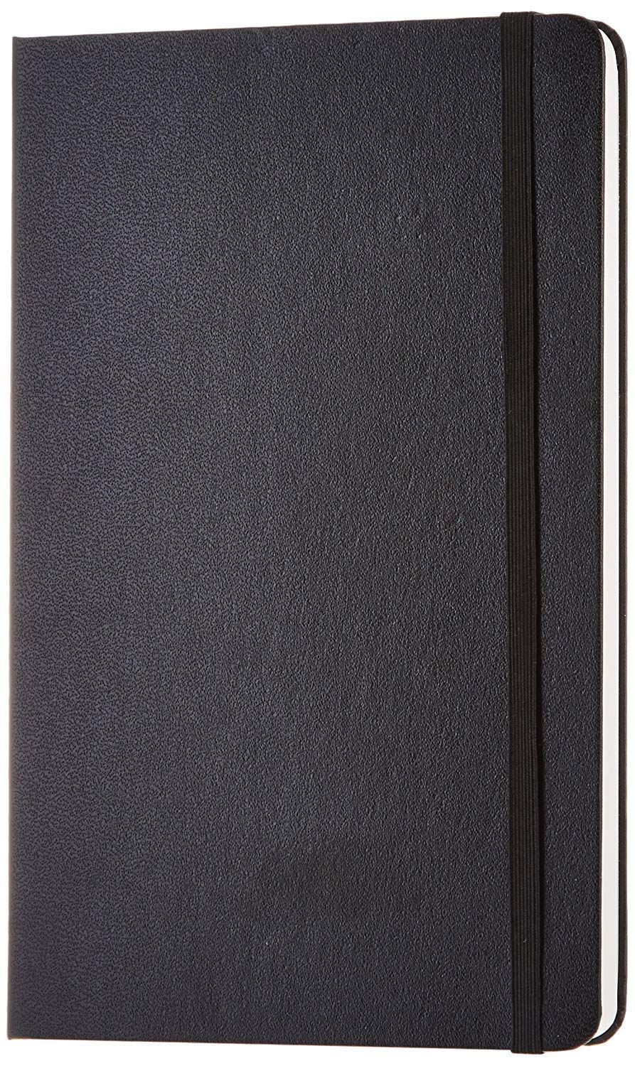 A5 Hard Bound Diary, Notebook Diary with Elastic Lock PU Leather Ruled Sheets | 200 Pages | Black - Image 5
