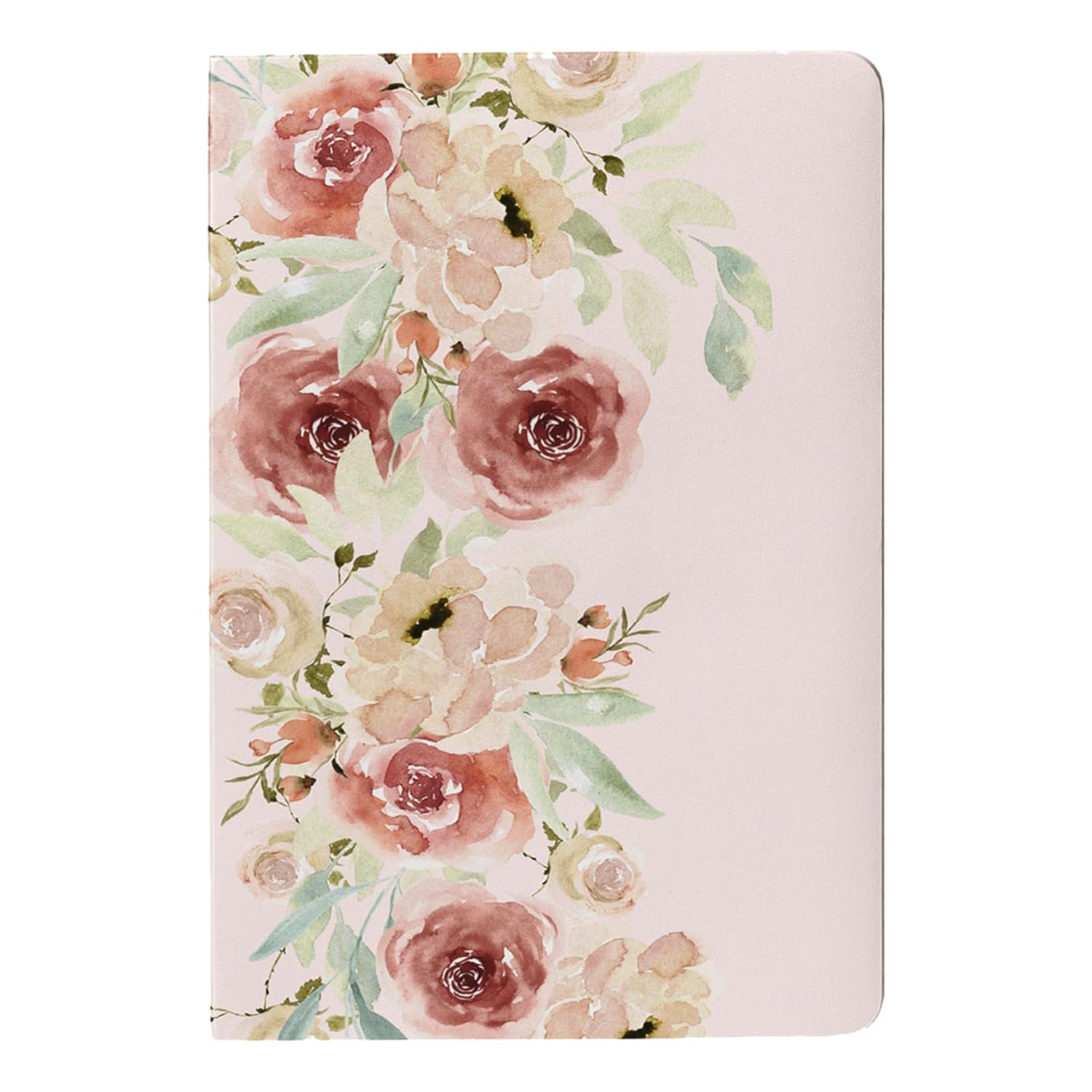 A5 Unruled Notebook, 90 GSM, Paperback Floral Design | 150 Plain Pages