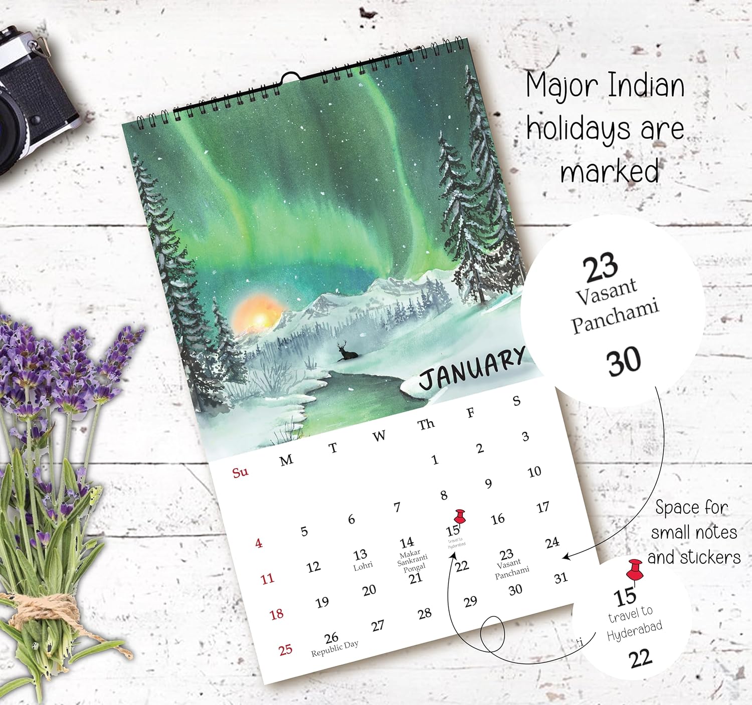 2026 Calendar with Travel Painting - Image 3