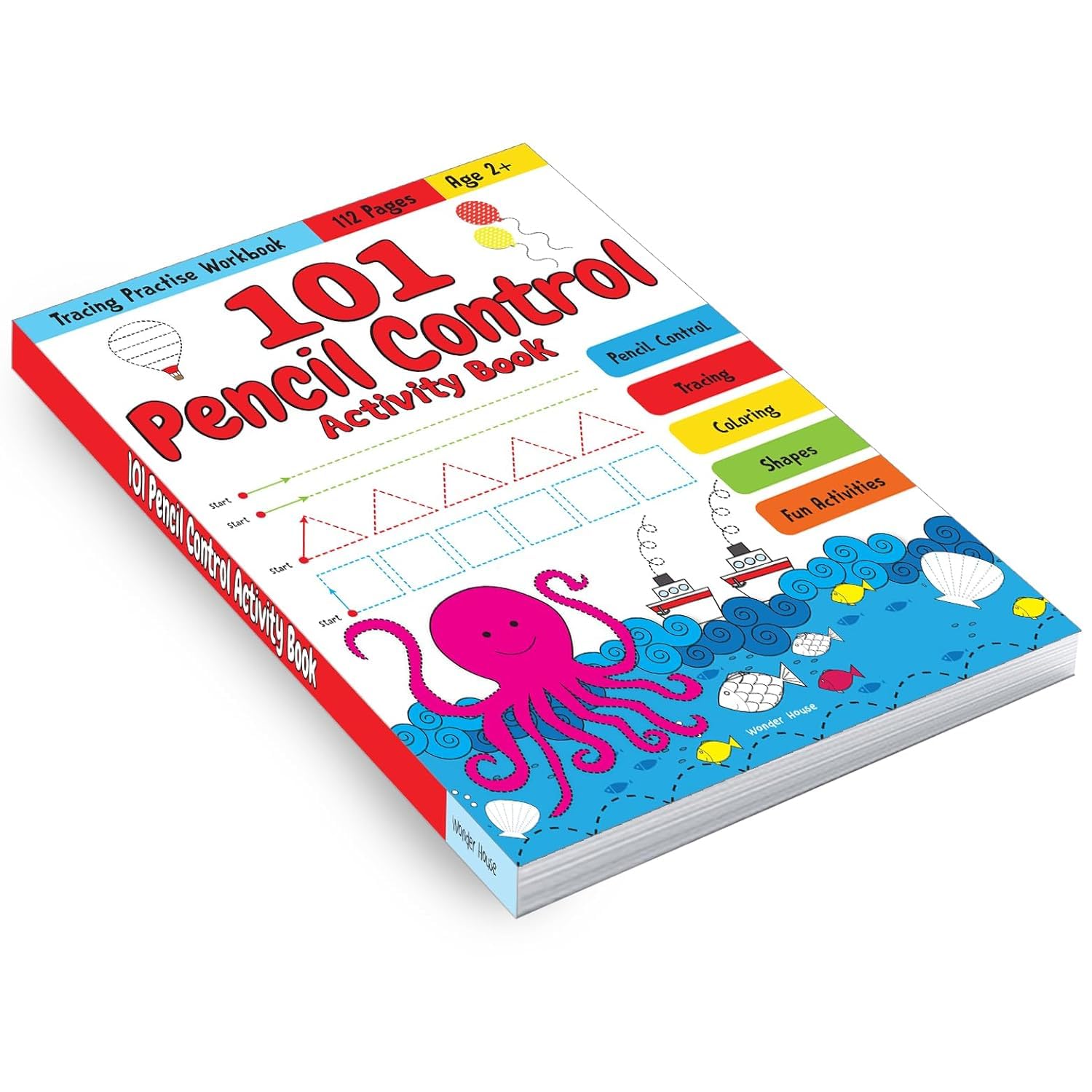 101 Pencil Control Activity Book For Kids: Tracing Practise Book | Age 2+ and up - Image 4