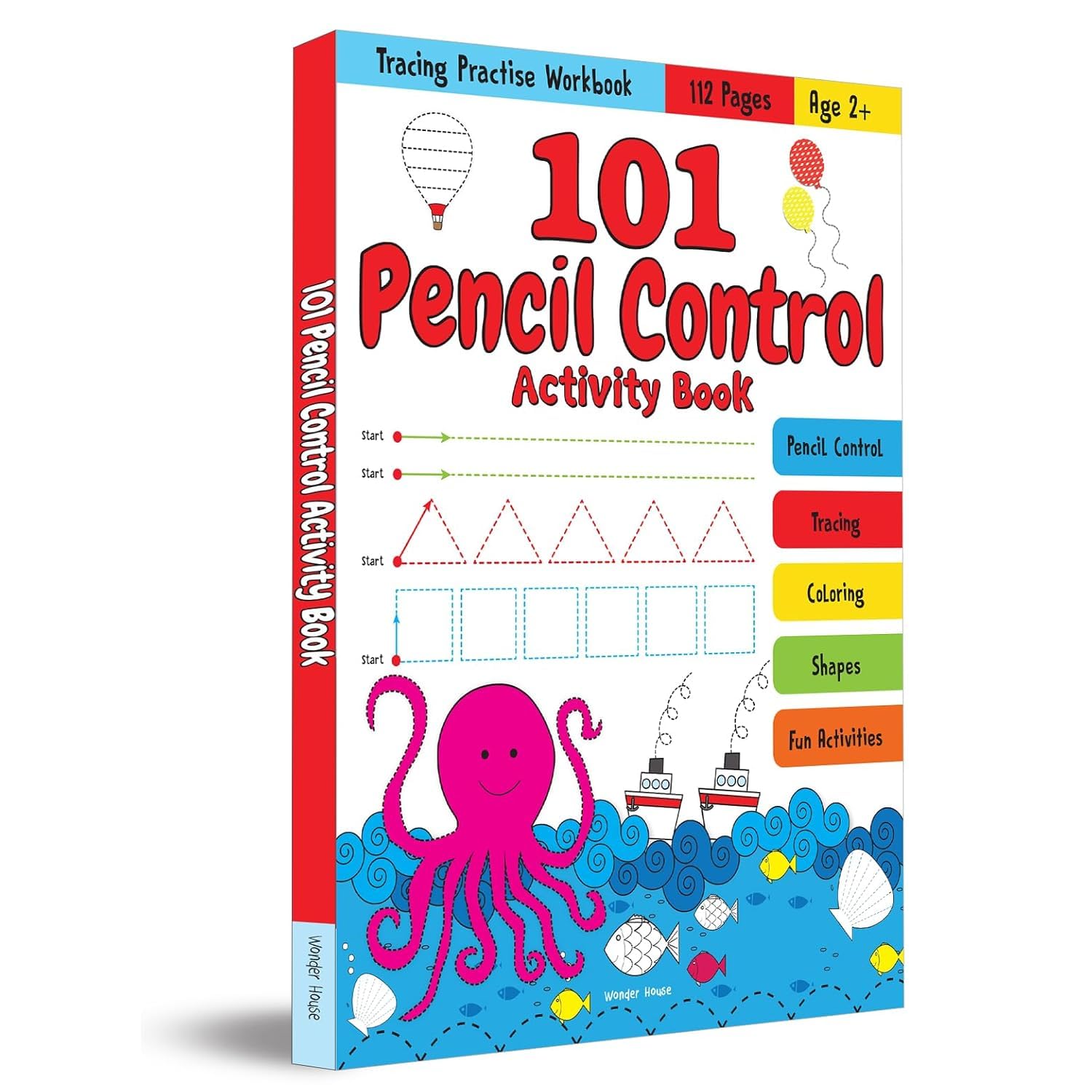 101 Pencil Control Activity Book For Kids: Tracing Practise Book | Age 2+ and up